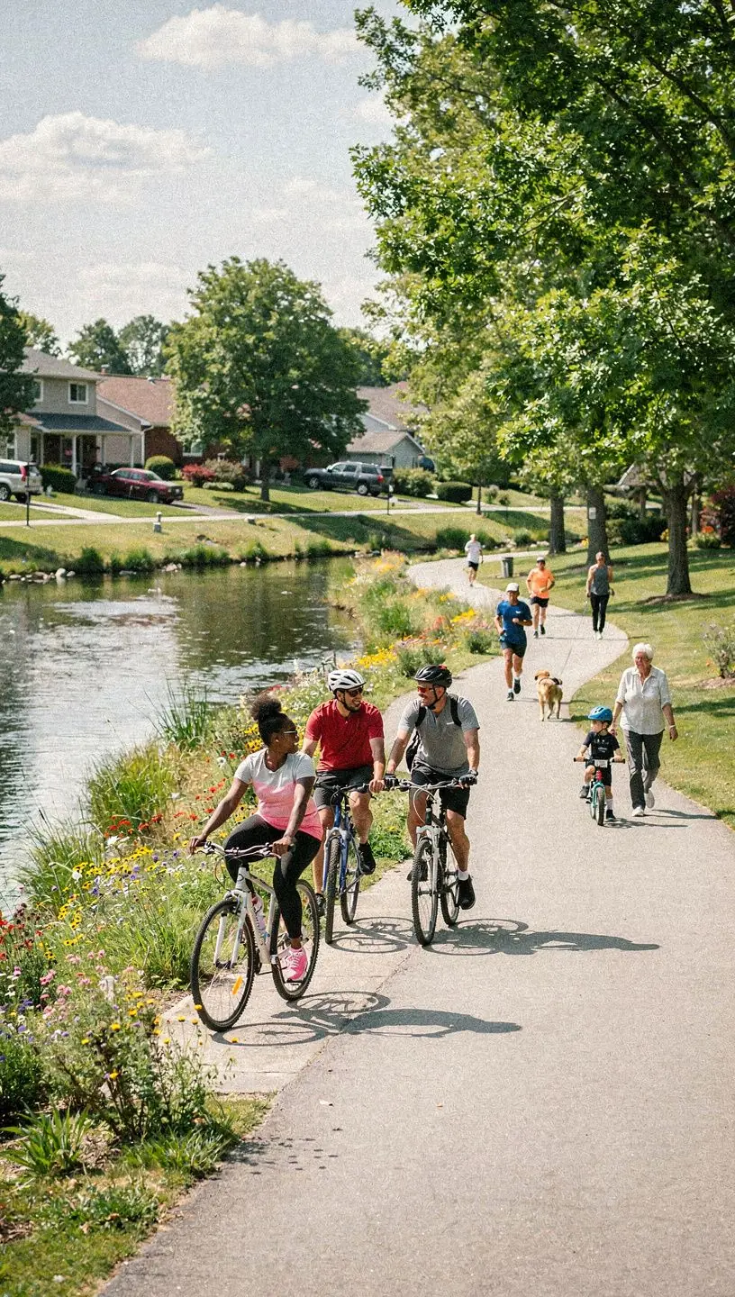 Illustration of zoning regulations in a neighborhood